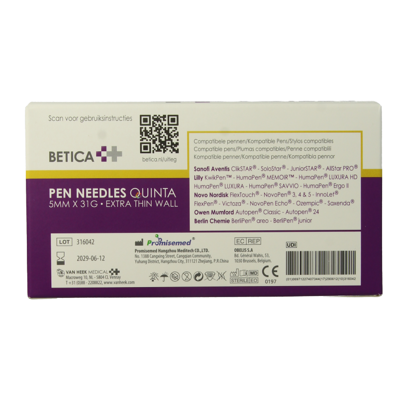 Betica Pennaalden Quinta steriel 5mmx31g - Afbeelding 3