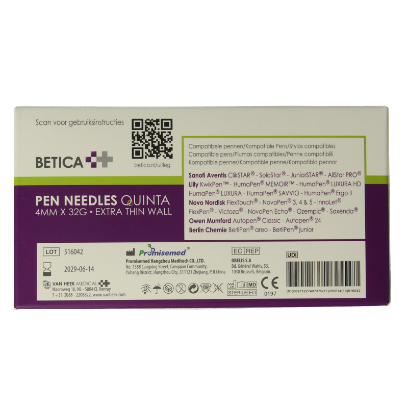 Betica Pennaalden Quinta steriel 4mmx32g - Afbeelding 3
