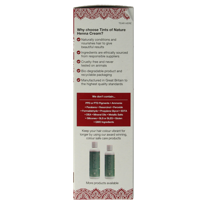 Tints Of Nature Henna cream mahogany red semi permanent - Afbeelding 5