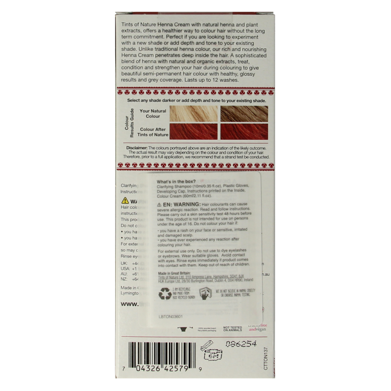 Tints Of Nature Henna cream red semi permanent - Afbeelding 4