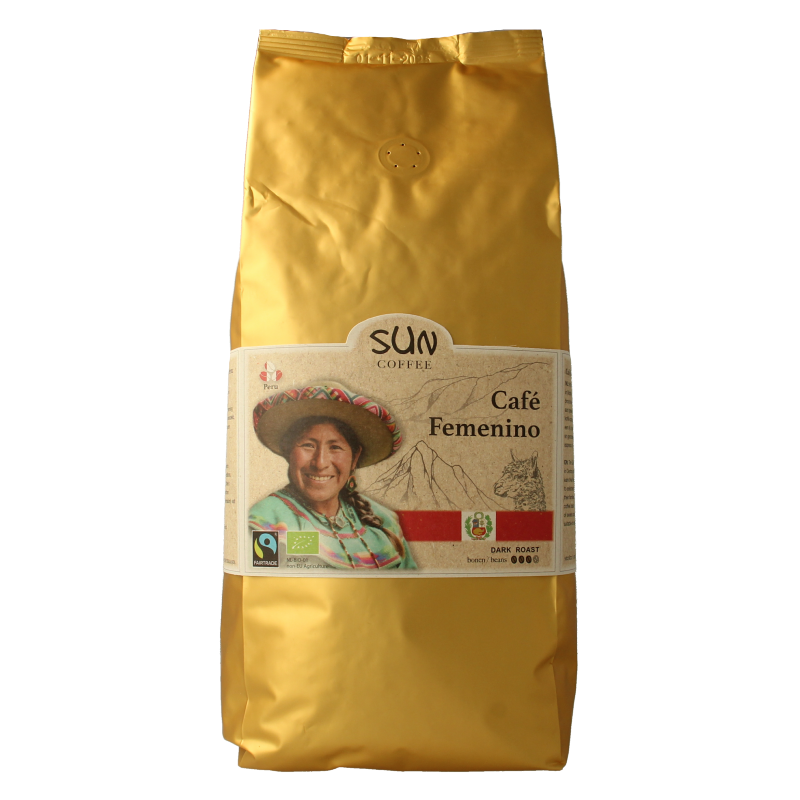 SUN Coffee Cafe femenino bonen dark roast bio