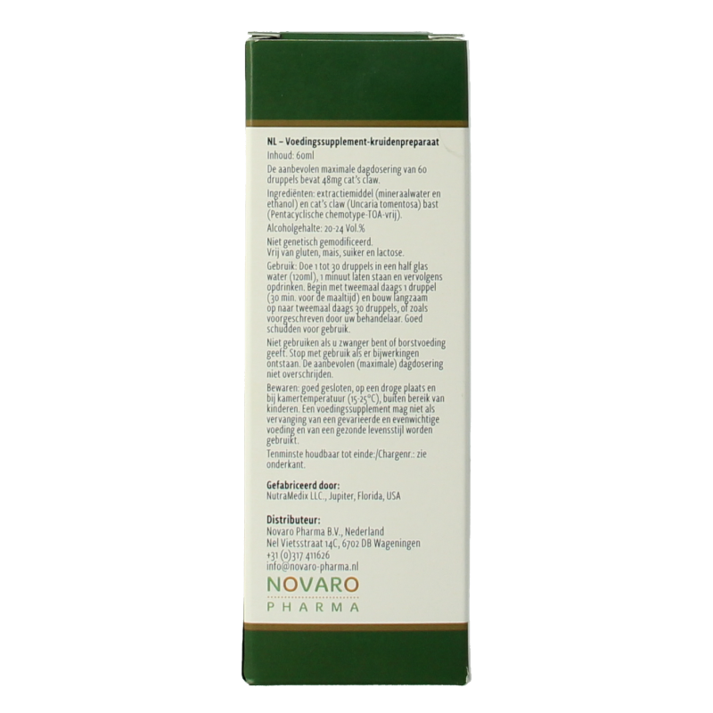 Nutramedix Samento cat's claw TOA vrij - Afbeelding 3