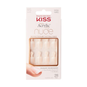 Kiss French nude acrylic nails breathtaking