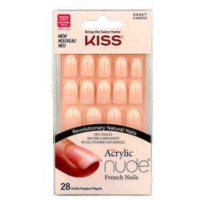Kiss French nude acrylic nails graceful