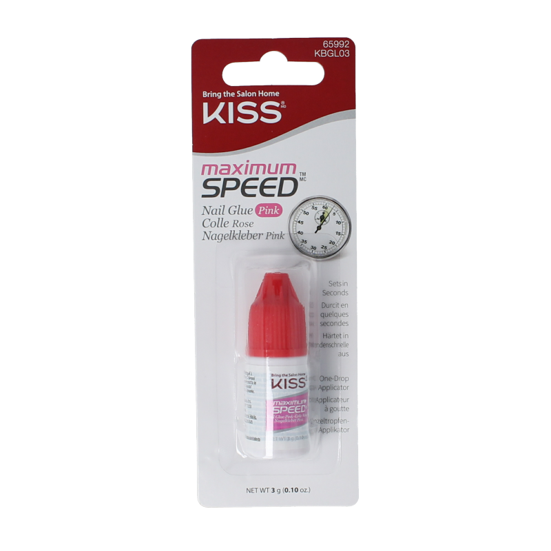 Kiss Nail glue max speed pink