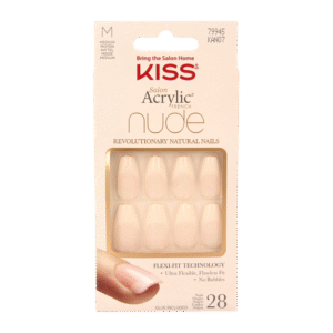 Kiss French nude acrylic nails leilani