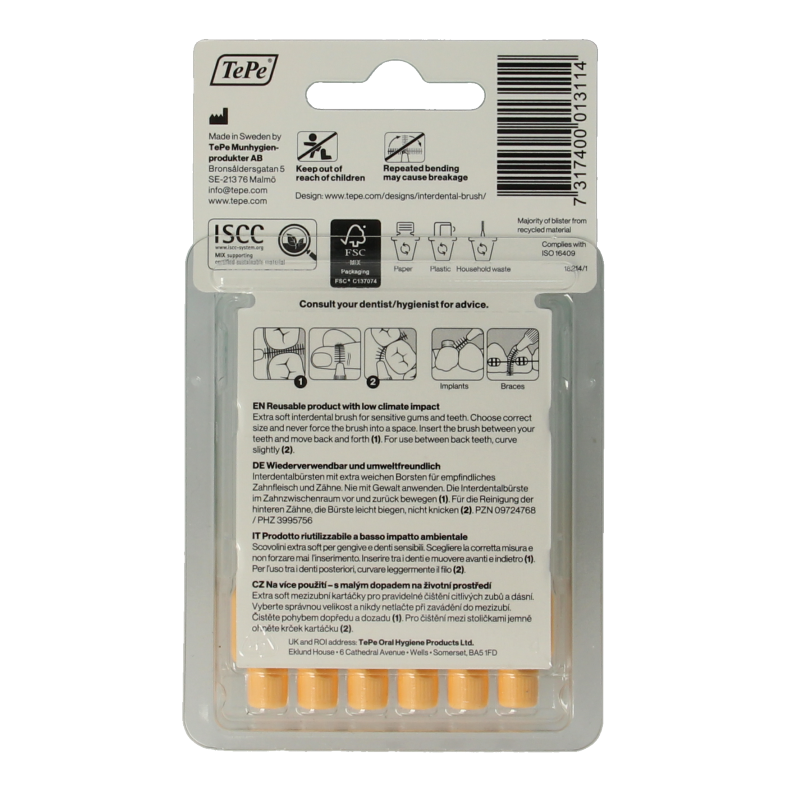 TePe Interdentale rager extra soft licht oranje maat 1 - Afbeelding 2