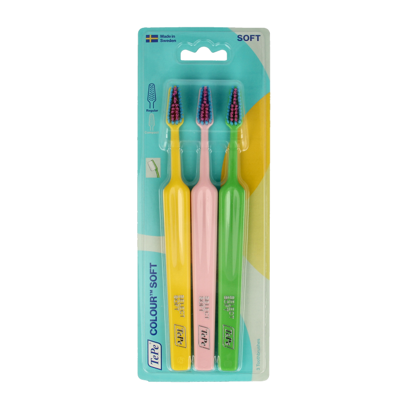 TePe Tandenborstel colour soft 3-pack