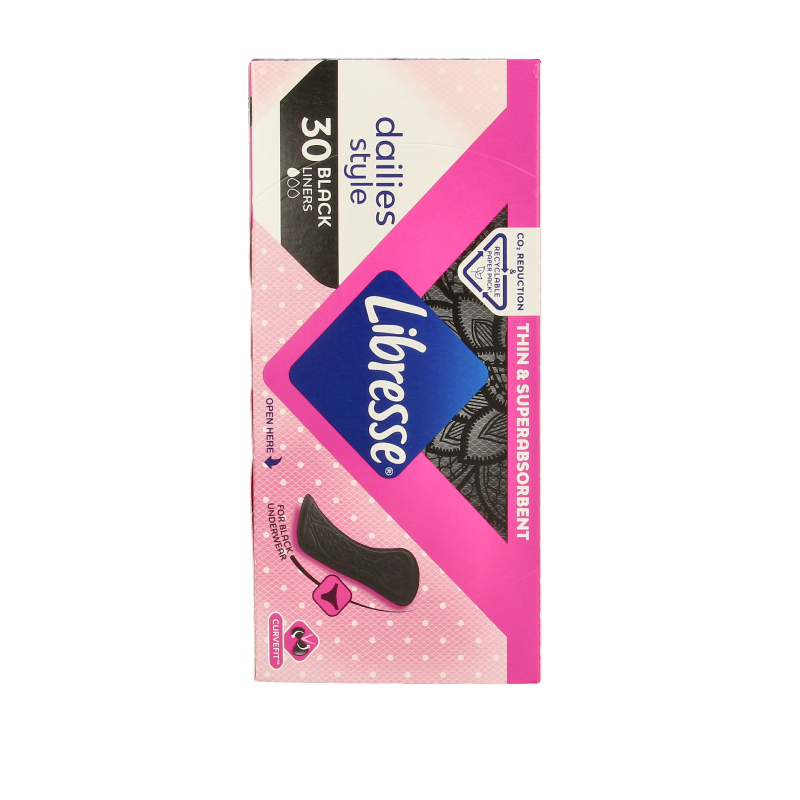 Libresse Inlegkruisjes normaal black - Afbeelding 2