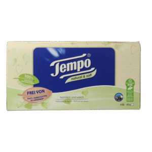 Tempo Tissue box natural & soft 4-laags