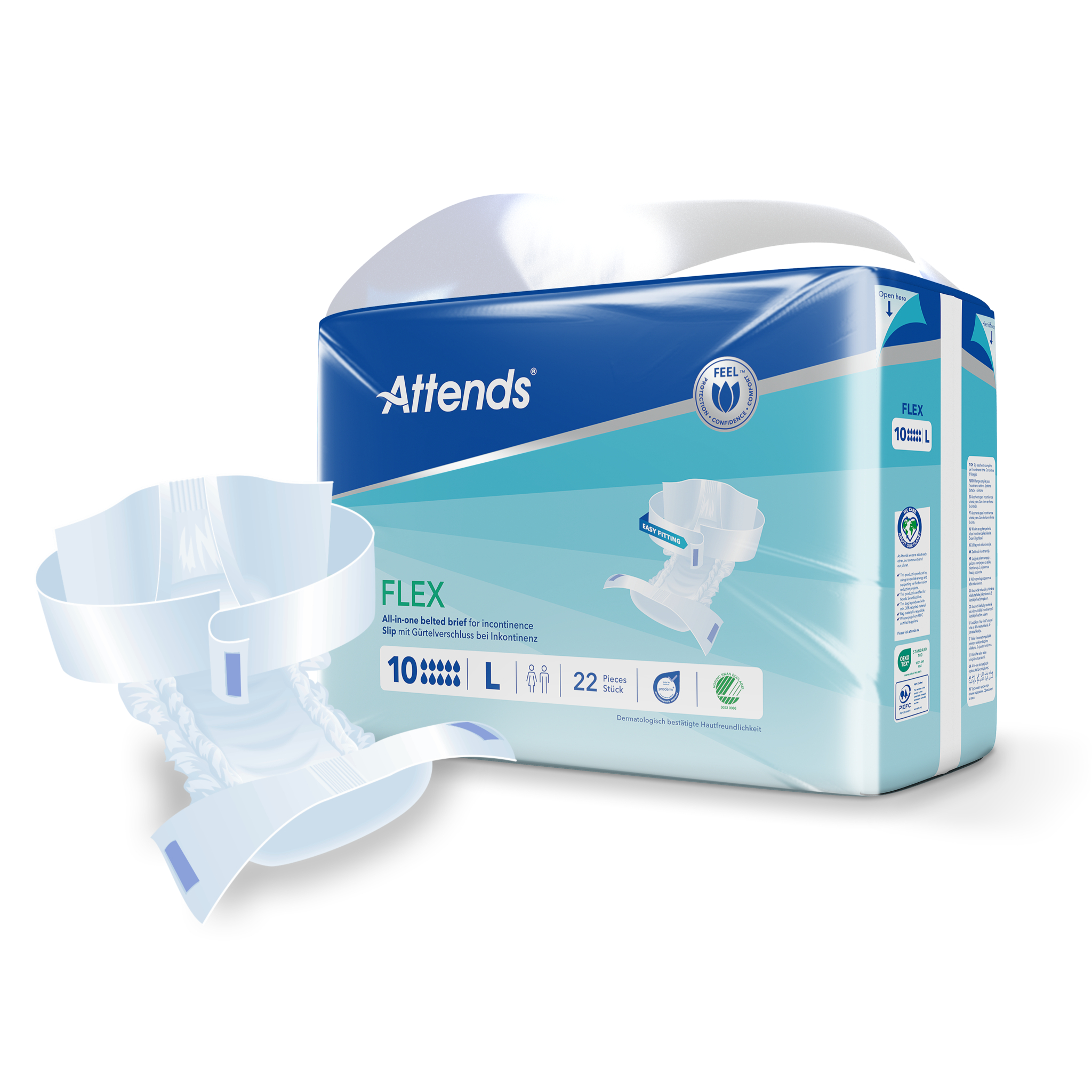 Attends Flex 10 maat L 85-125cm - Afbeelding 2