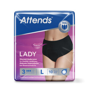 Attends Lady discreet underwear zwart 3L