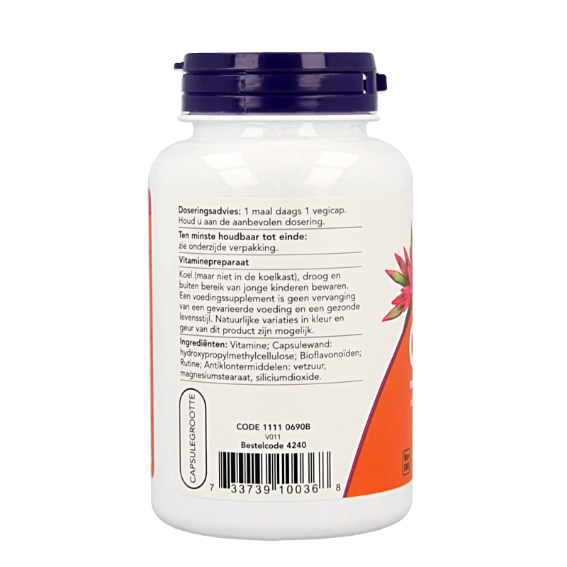 NOW Vitamine C 1000mg bioflavonoiden - Afbeelding 2
