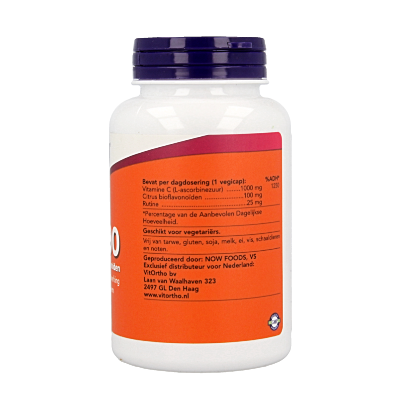NOW Vitamine C 1000mg bioflavonoiden - Afbeelding 3