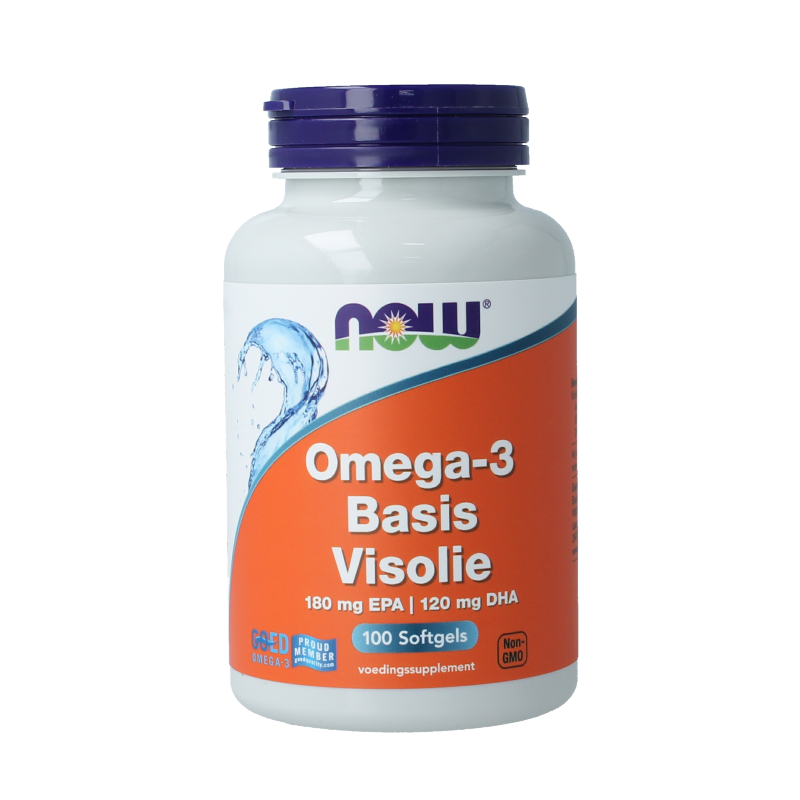 NOW Omega-3 Basis visolie 180mg EPA 120mg DHA