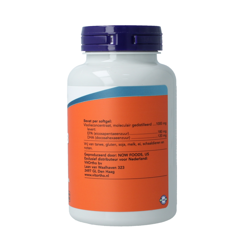 NOW Omega-3 Basis visolie 180mg EPA 120mg DHA - Afbeelding 3