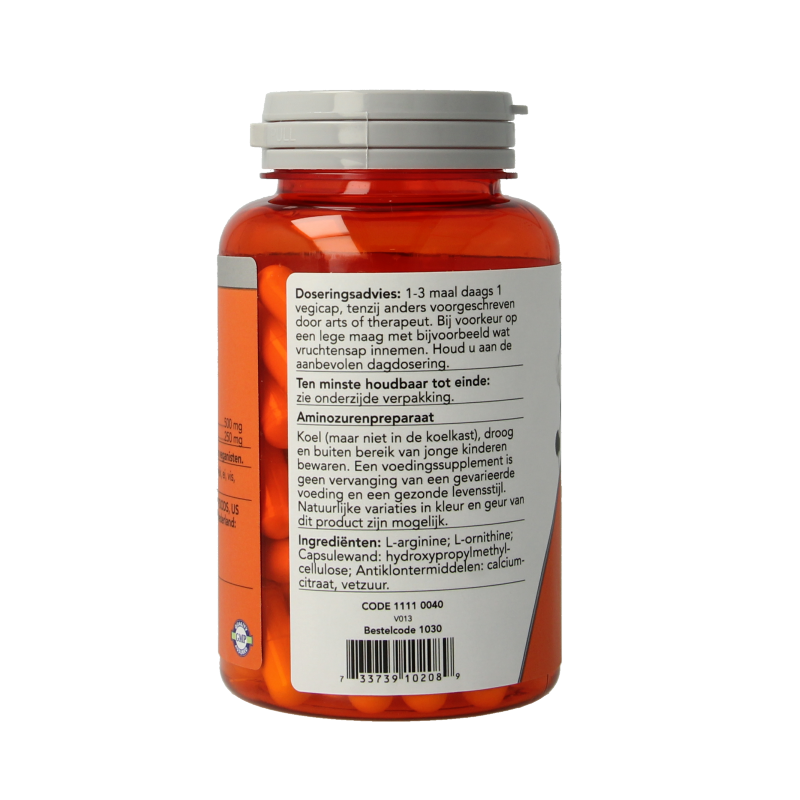 NOW Arginine & ornithine 500 / 250mg - Afbeelding 2