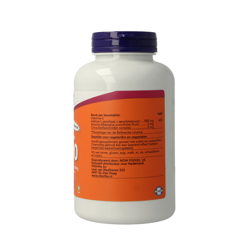NOW C-500 kauwtabletten sinaasappelsmaak - Afbeelding 3