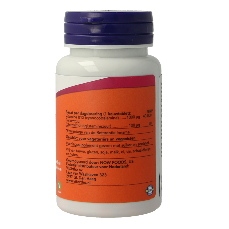 NOW Vitamine B12 1000mcg en Foliumzuur 100mcg - Afbeelding 3