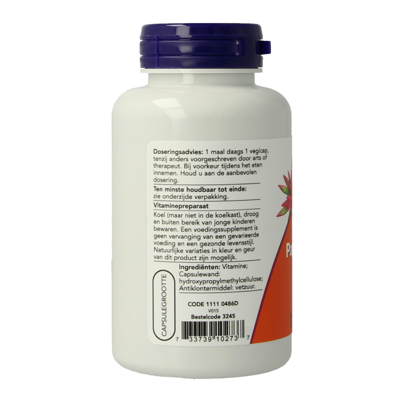 NOW Pantotheenzuur 500mg (B5) - Afbeelding 2