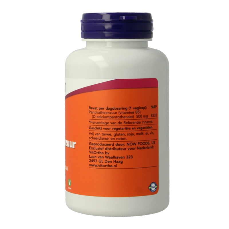 NOW Pantotheenzuur 500mg (B5) - Afbeelding 3