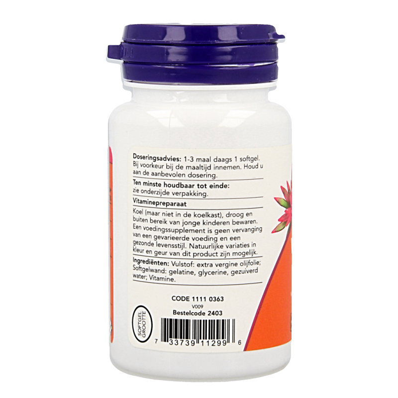 NOW Vitamine D3 1000IE - Afbeelding 2