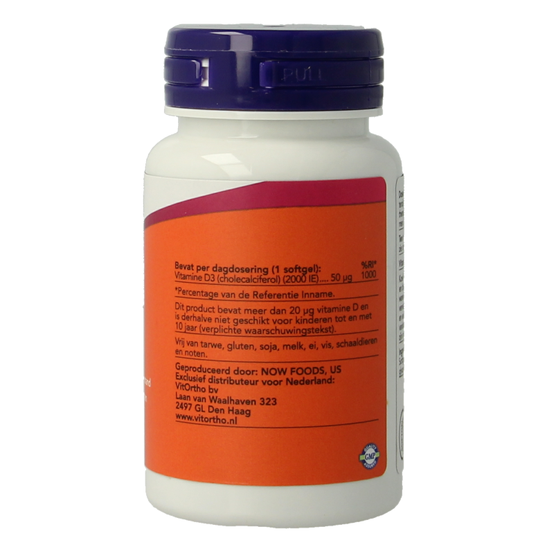 NOW Vitamine D3 2000IE - Afbeelding 3