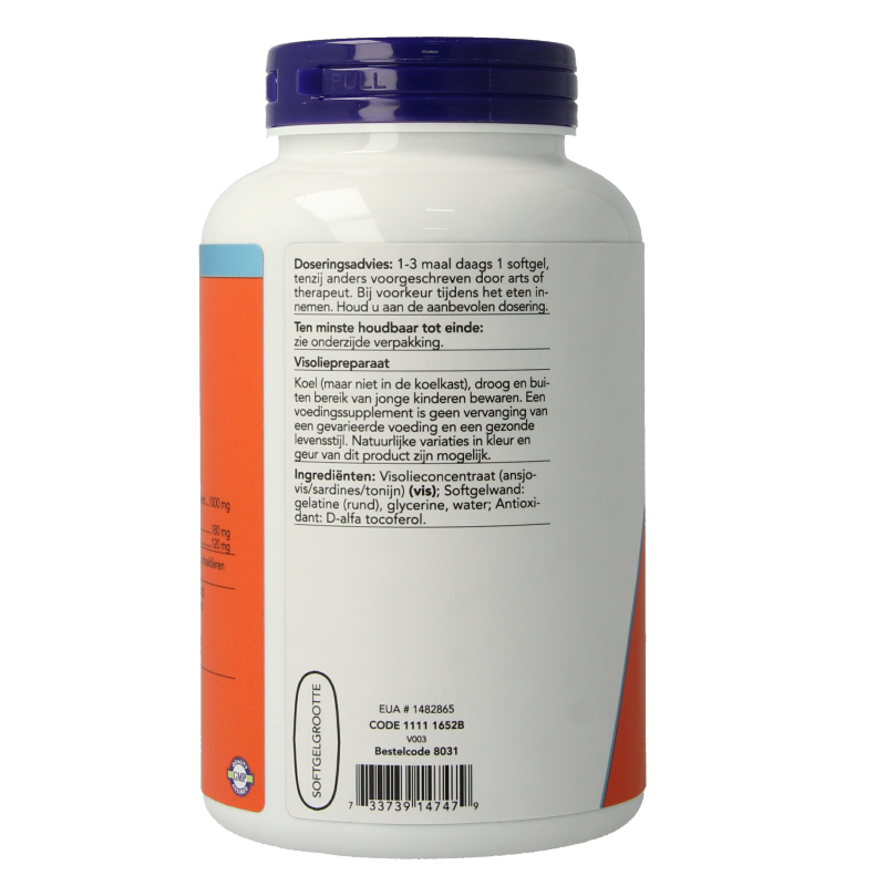 NOW Omega-3 basis 180 mg EPA 120 mg DHA - Afbeelding 2