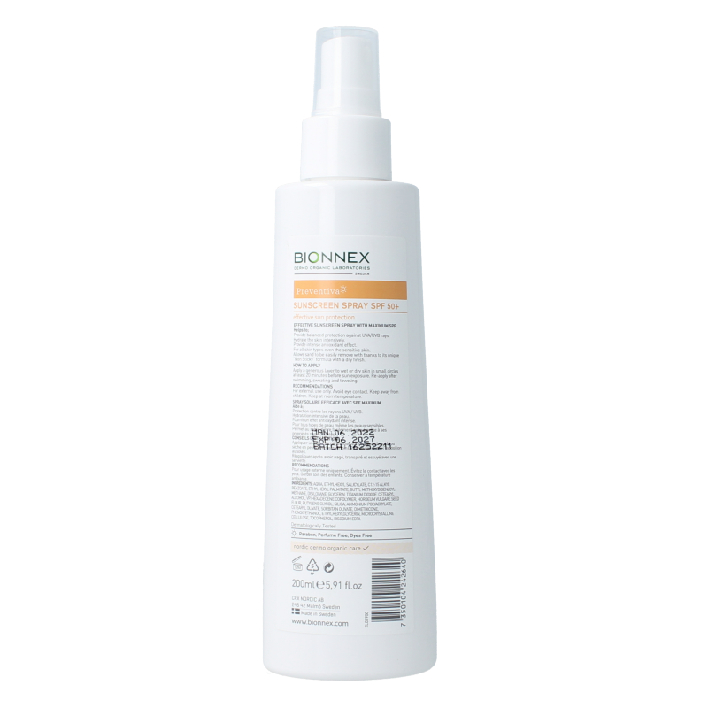 Bionnex Preventiva sunscreen spray SPF50 - Afbeelding 2