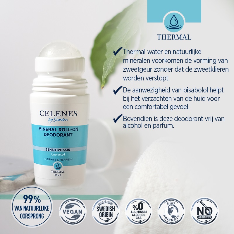 Celenes Thermal deodorant roll-on unscented - Afbeelding 3