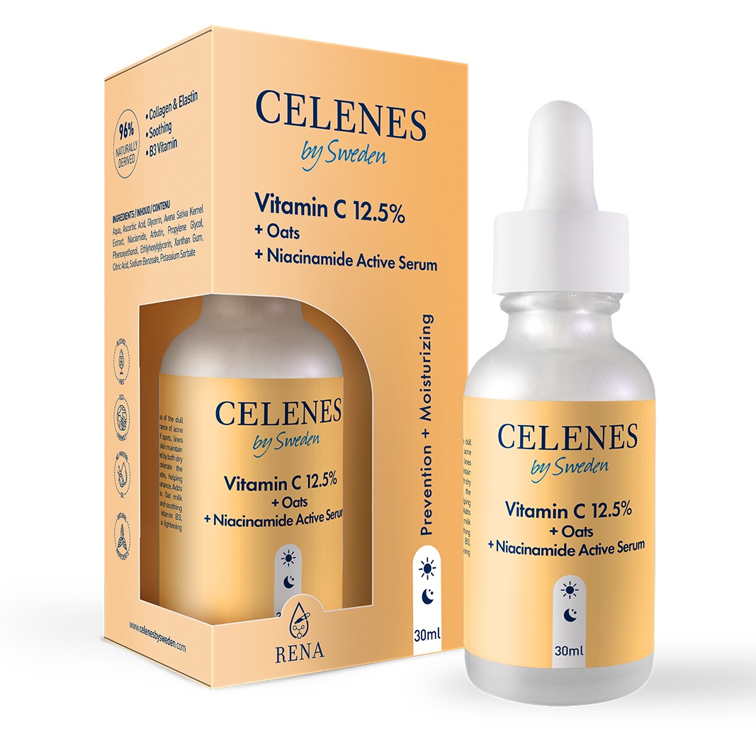 Celenes Active serum vitamin C 12,5% + oats + niacinamide - Afbeelding 2