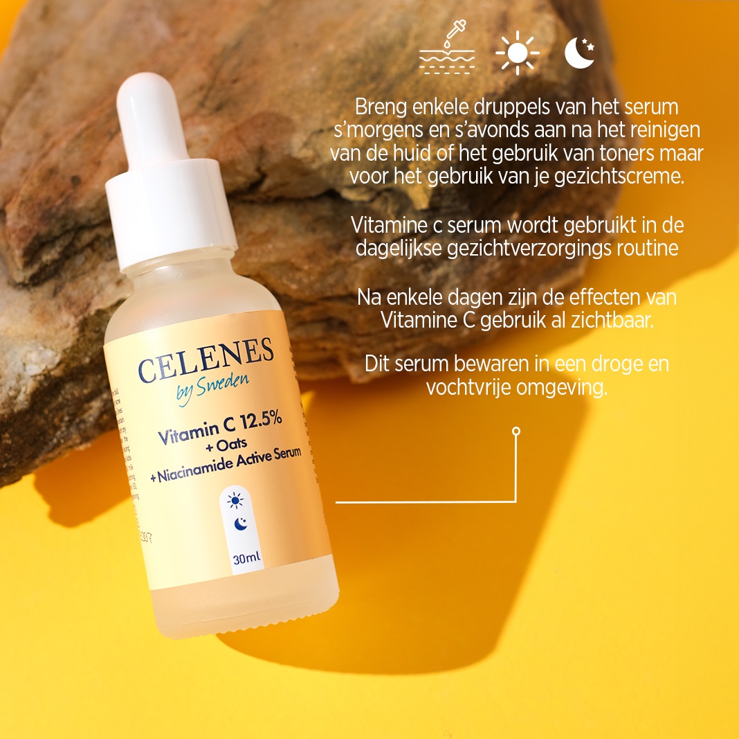 Celenes Active serum vitamin C 12,5% + oats + niacinamide - Afbeelding 4