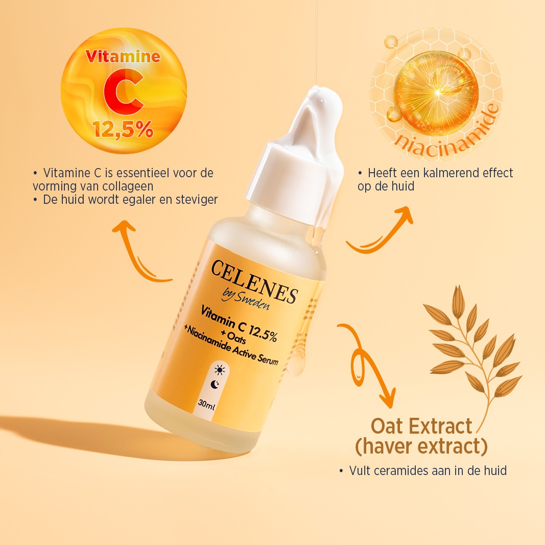 Celenes Active serum vitamin C 12,5% + oats + niacinamide - Afbeelding 5