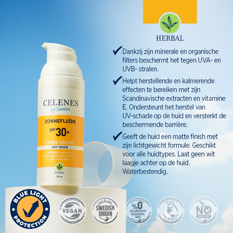 Celenes Herbal dry touch sunscreen fluid SPF30+ - Afbeelding 3