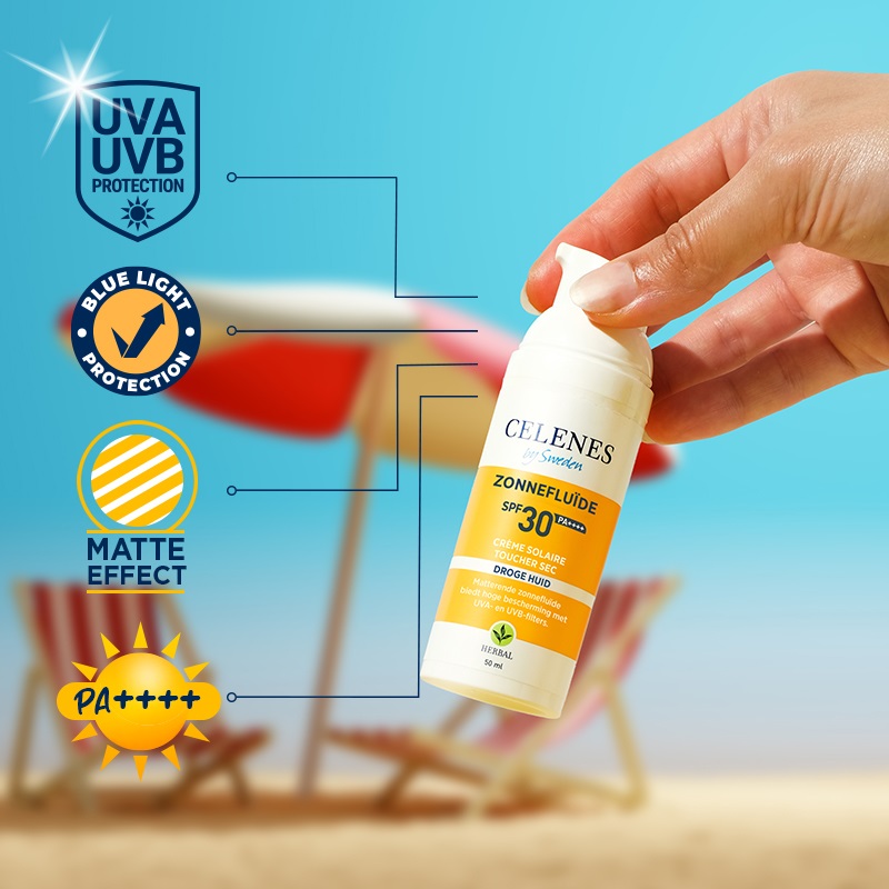 Celenes Herbal dry touch sunscreen fluid SPF30+ - Afbeelding 5