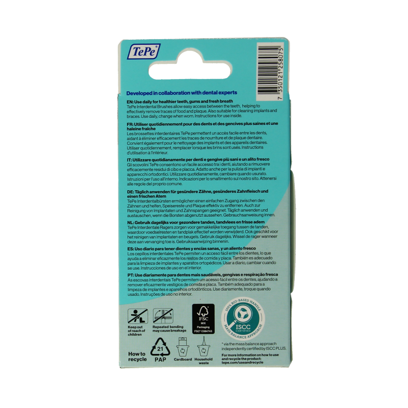 TePe Interdentale ragers original grijs 1.3mm maat 7 - Afbeelding 2