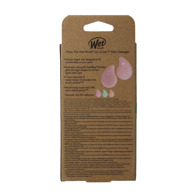 Wet Brush Go green palm detangler pink water - Afbeelding 3