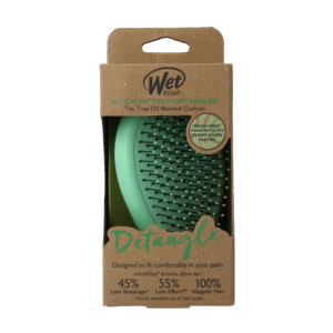 Wet Brush Go green palm detangler green tea tree oil