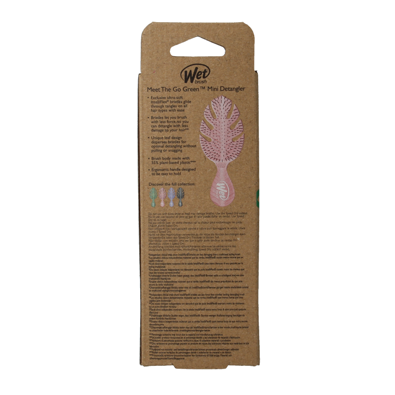 Wet Brush Go green detangler pink mini - Afbeelding 3