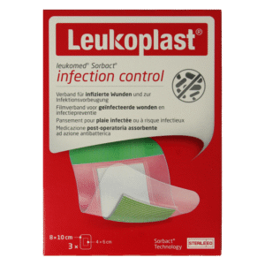 Leukoplast Hechtpleister leukomed sorbact 8 x 10cm