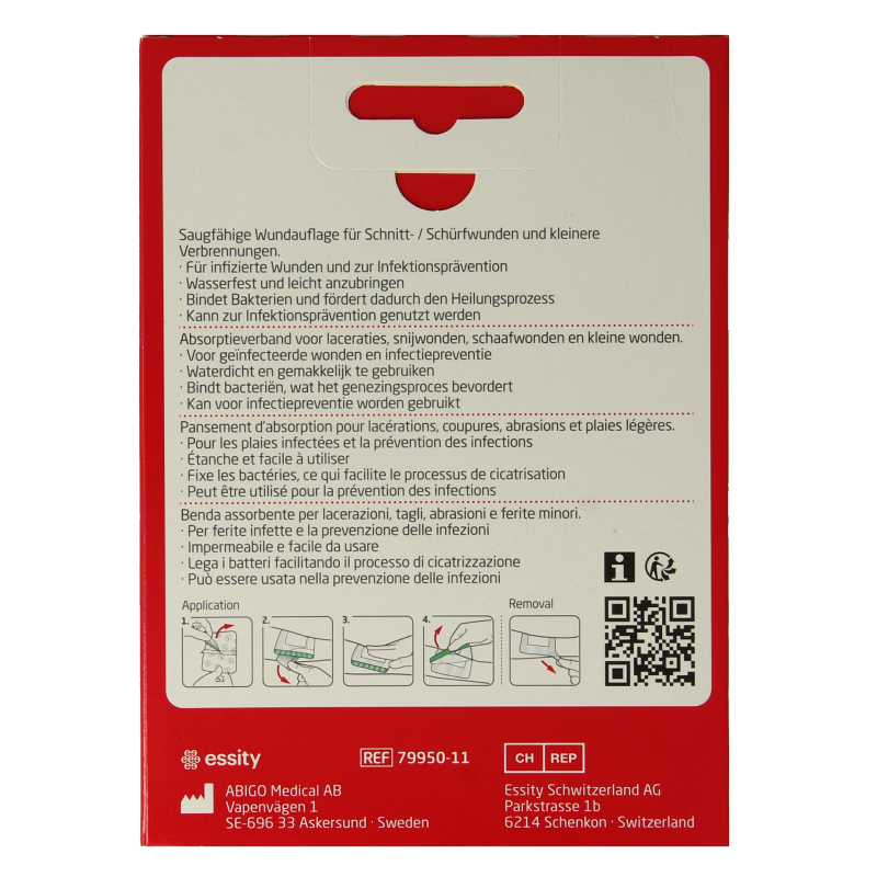 Leukoplast Hechtpleister leukomed sorbact 8 x 10cm - Afbeelding 3