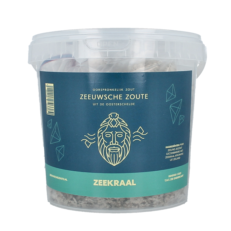 Zeeuwsche Zoute Zout met zeekraal in emmer