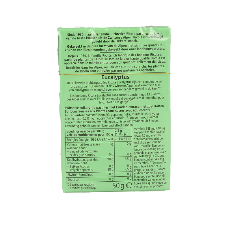 Ricola Eucalyptus suikervrij - Afbeelding 3