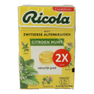 Ricola Citroen munt suikervrij duopak