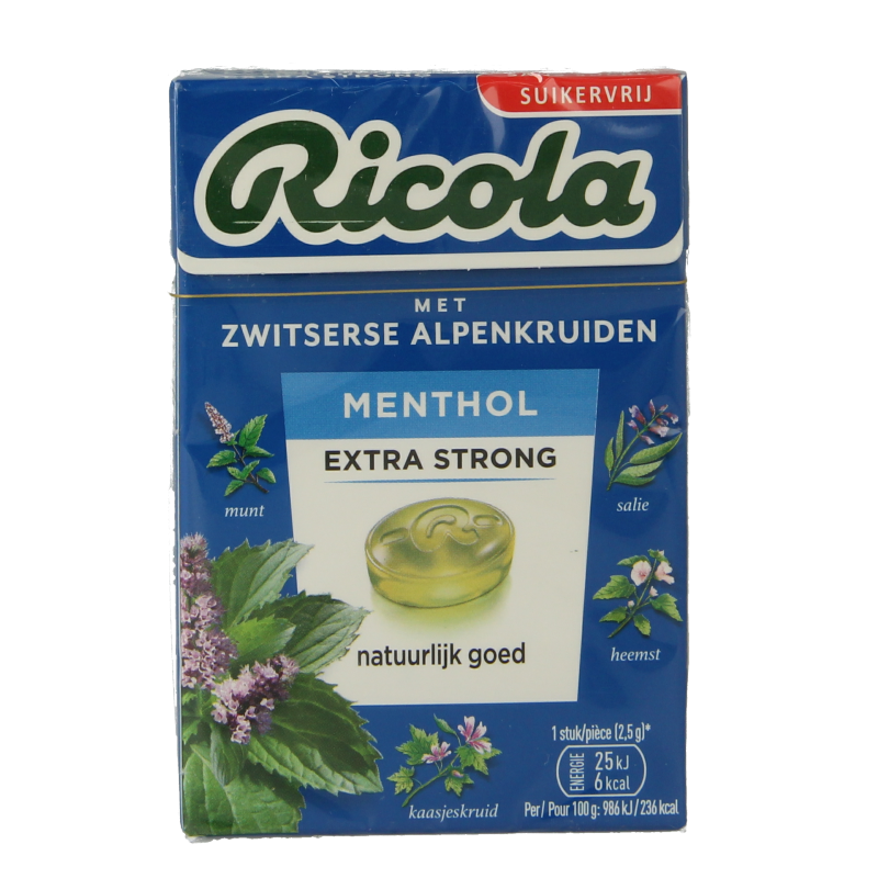 Ricola Menthol extra strong suikervrij