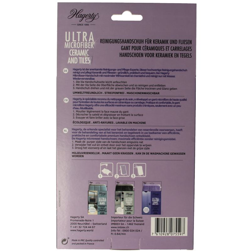 Hagerty Microfiber gloves ceramic & tiles - Afbeelding 2