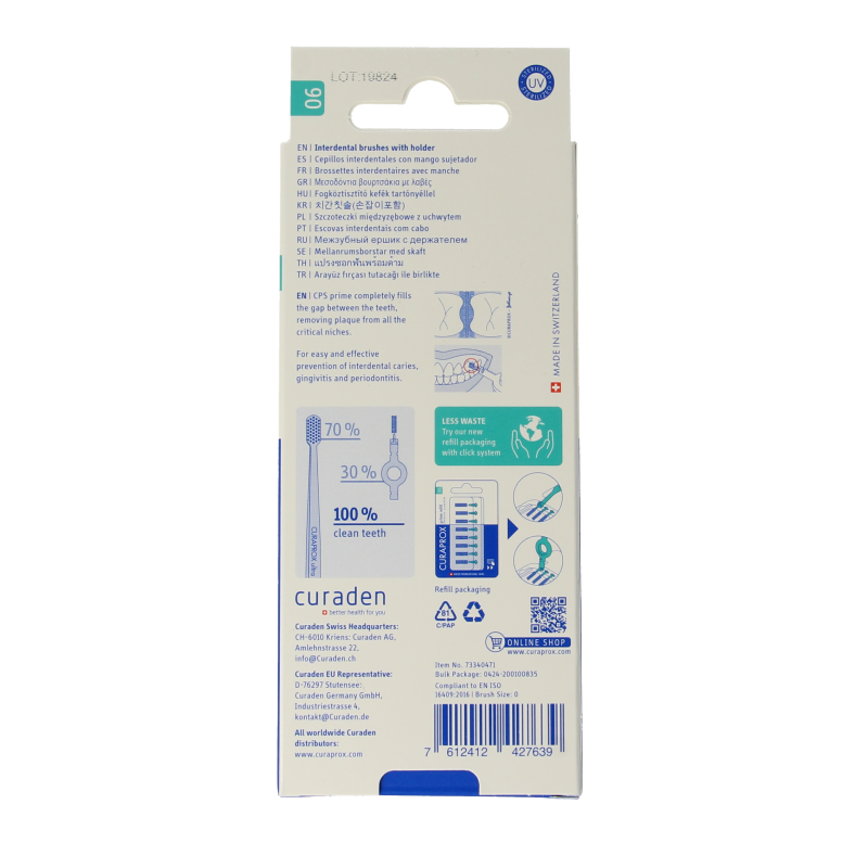 Curaprox CPS 06 prime start rager set turquoise 2.2 mm - Afbeelding 2