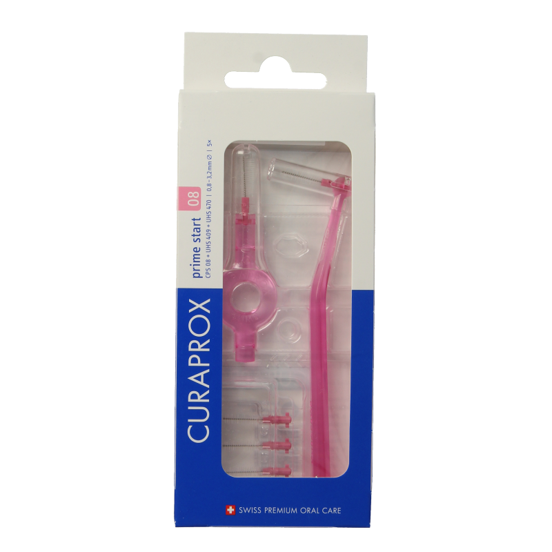 Curaprox Prime start rager 08 roze 3.2 mm