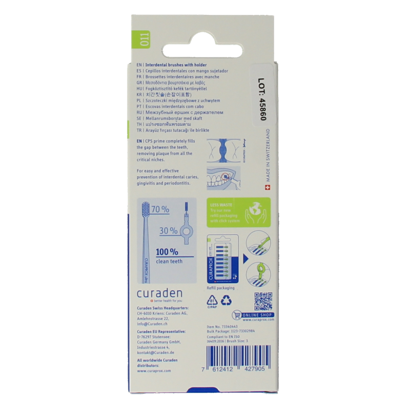 Curaprox Prime start rager 11 licht groen 5.0 mm - Afbeelding 2