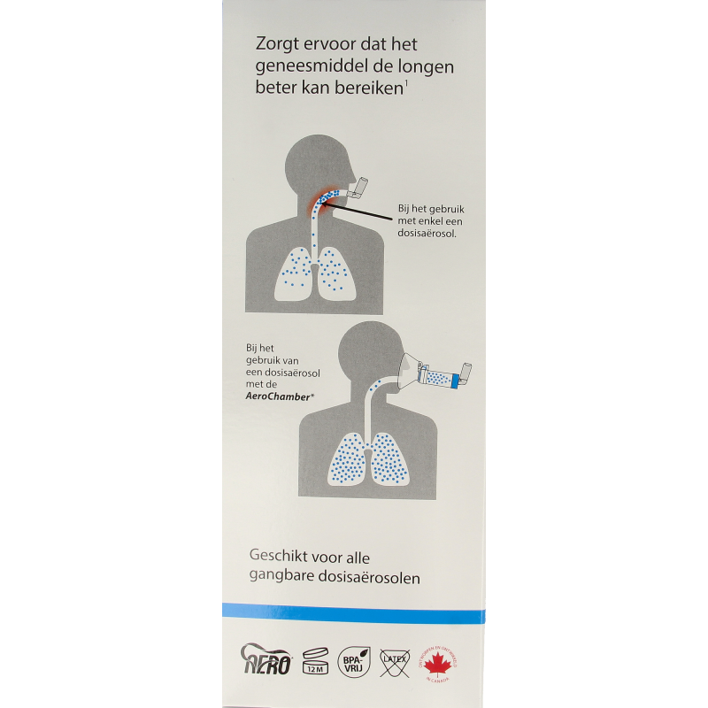 Diversen Aerochamber plus flower VU+ volwassen masker - Afbeelding 2
